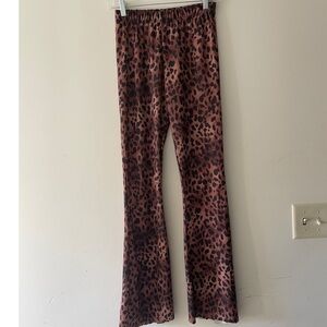 Nasty Gal Leopard Print‎ Flare Pants - Size 4